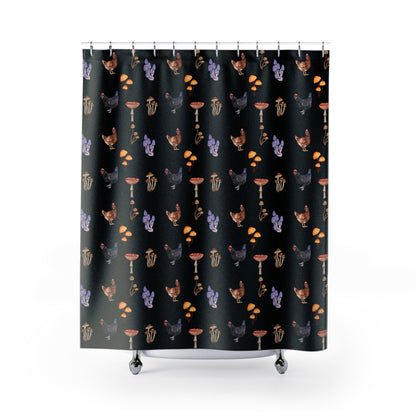 Fairy chicken Shower Curtains